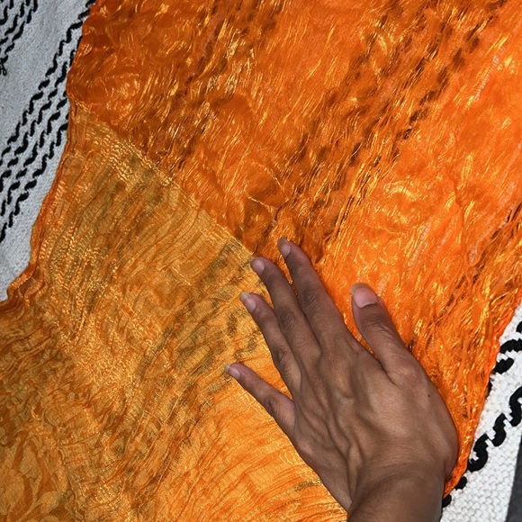 Luxury Deep Orange Hijab Scarf NWOT - Picture 5 of 9